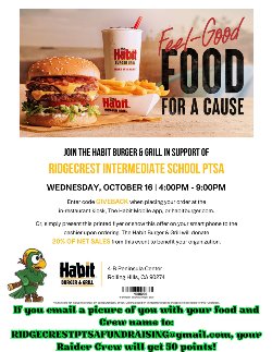 PTA Night @ Habit Burger Grill